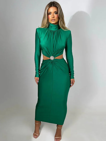 Vestido de diamante vazado - Olga