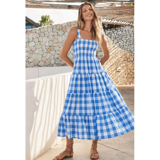 Vestido xadrez casinha de abelha - Susane