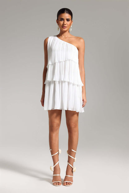 Vestido um ombro só em camadas - Mayla