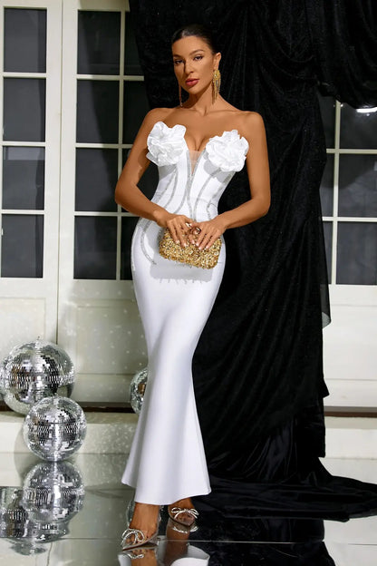 Vestido bandagem apliques - Beatrix
