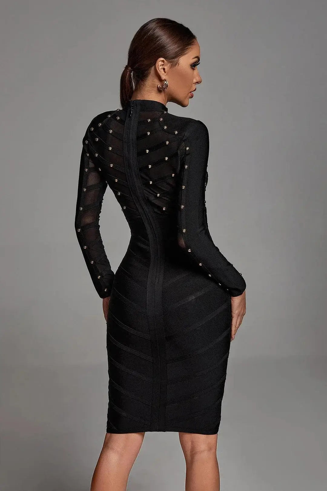 Vestido bandagem transparência - Clara