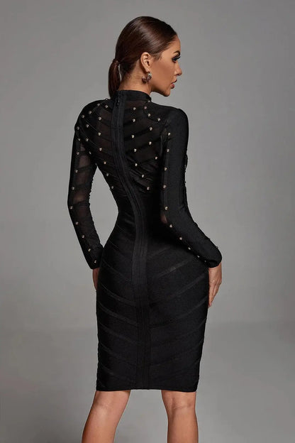 Vestido bandagem transparência - Clara