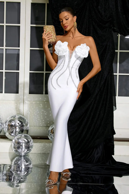 Vestido bandagem apliques - Beatrix