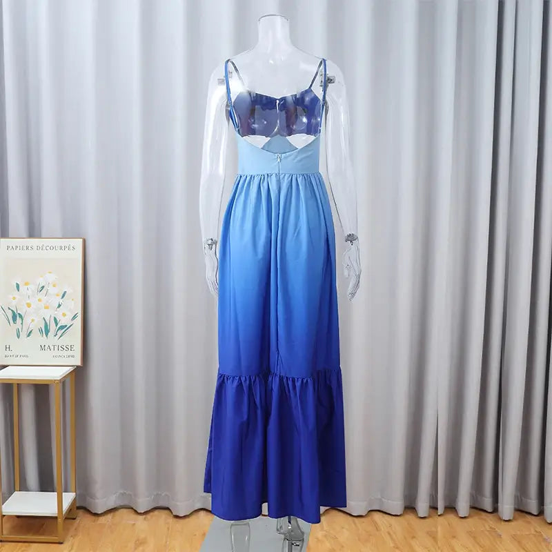 Vestido longo cor gradiente - Sabrina