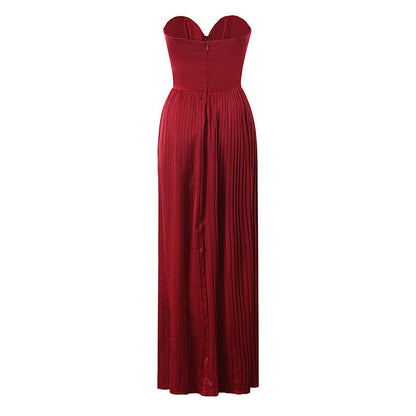 Vestidos plissado bustier - Aurora