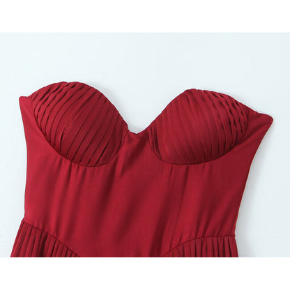 Vestidos plissado bustier - Aurora