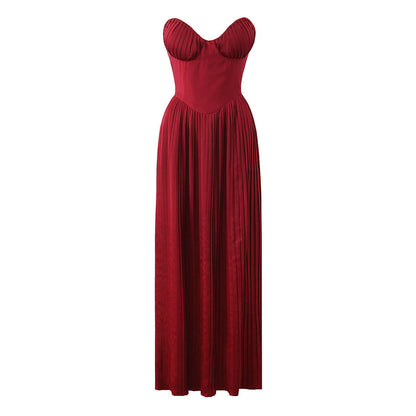 Vestidos plissado bustier - Aurora