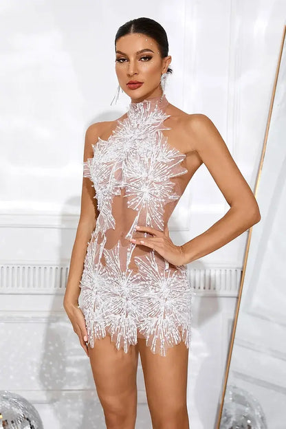 Vestido transparência e apliques - Sissy