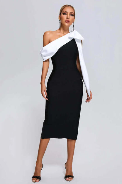 Vestido justo de um ombro só - Ingrid