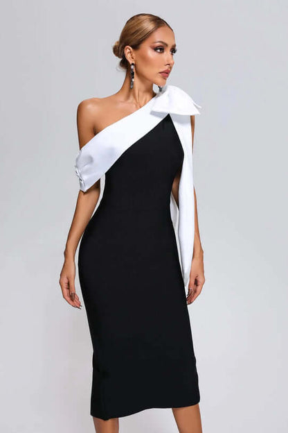 Vestido justo de um ombro só - Ingrid
