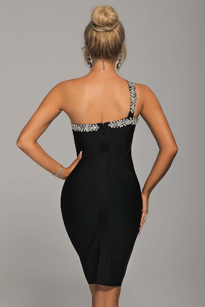 Vestido bandagem ombro só - Janice