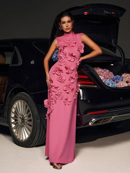 Vestido de gola com apliques - Kristy