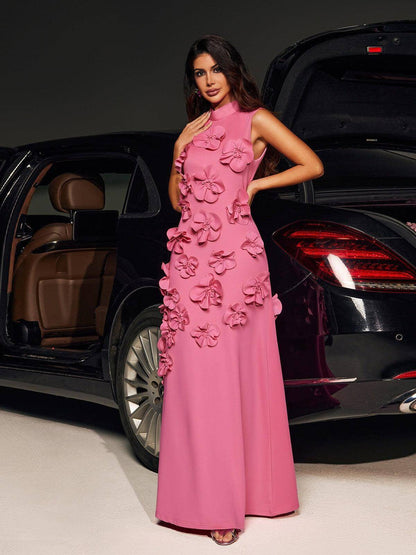 Vestido de gola com apliques - Kristy