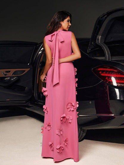 Vestido de gola com apliques - Kristy