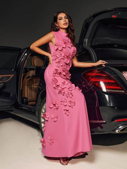 Vestido de gola com apliques - Kristy