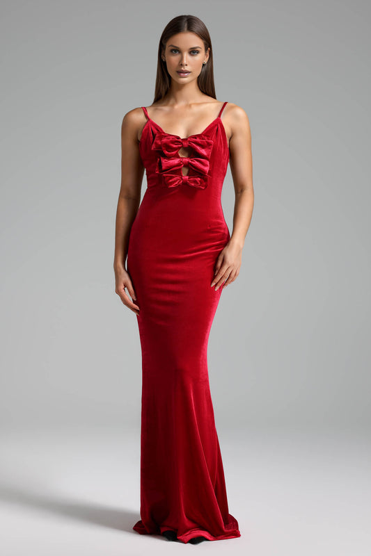 Vestido laços decote em V - Lavinia