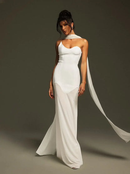 Vestido sereia transparência - Layla