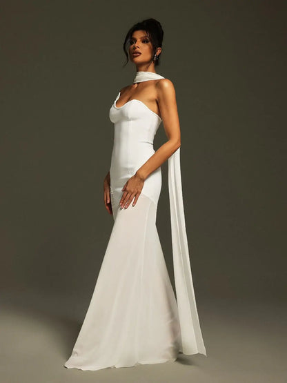 Vestido sereia transparência - Layla