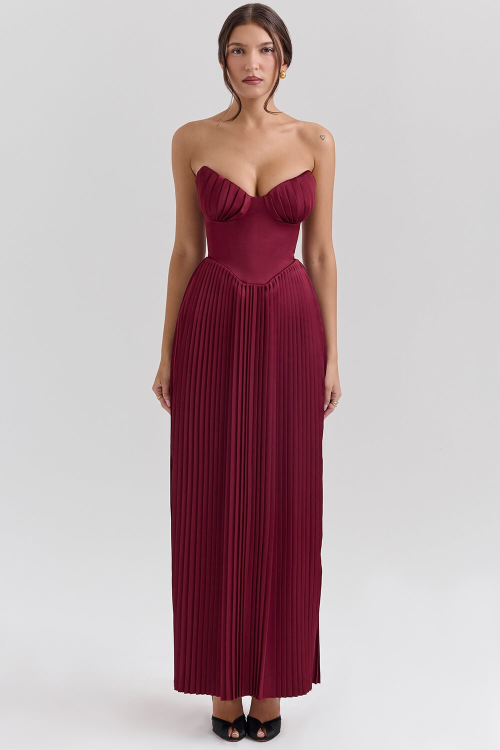 Vestidos plissado bustier - Aurora