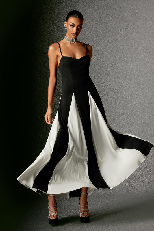Vestido longo com alças finas - Marina