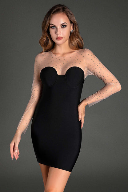 Vestido de tule com pedraria - Miha
