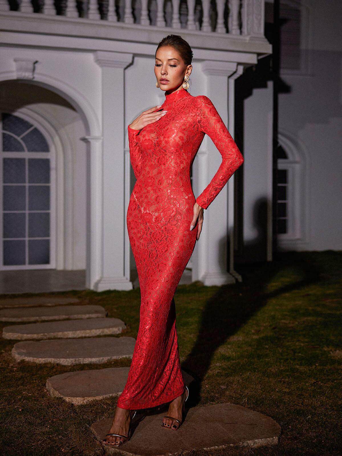 Vestido de renda transparente - Milla