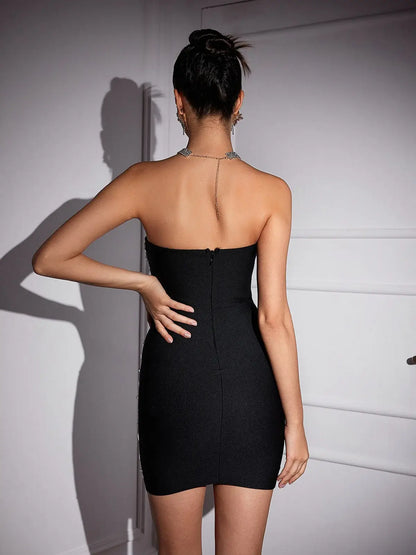 Vestido aplique pedraria - Nayara