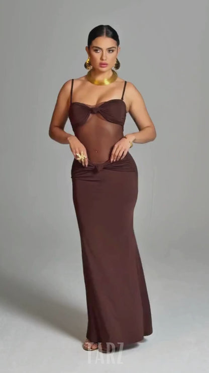 Vestido torcido com nó- Tryssia