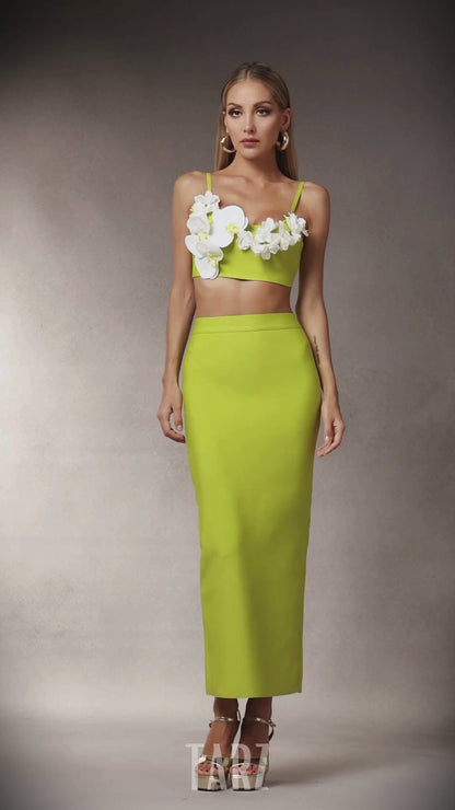 Conjunto de bandagens florais 3D - Talia
