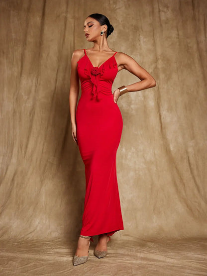 Vestido drapeado costas nuas - Rubia