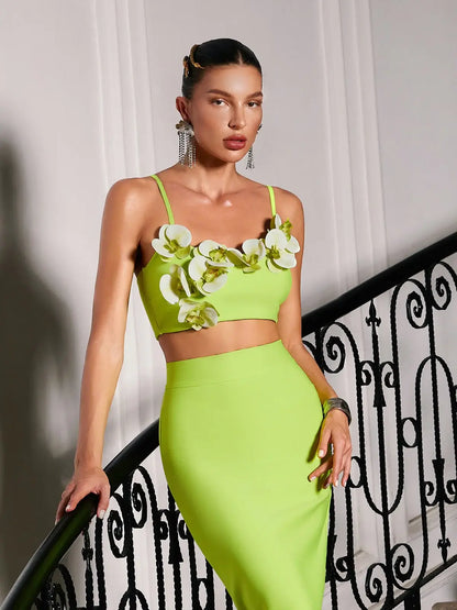 Conjunto de bandagens florais 3D - Talia